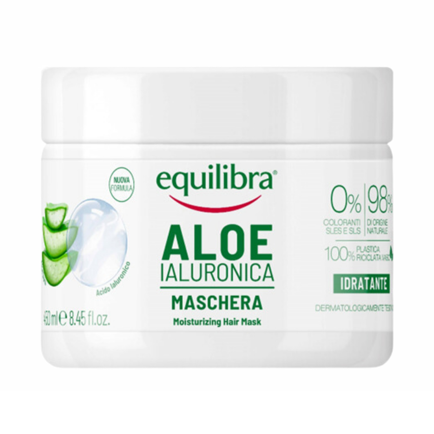 Nieznana Equilibra Aloe, nawilżająca maska do włosów, 450 ml — Składniki i ocena