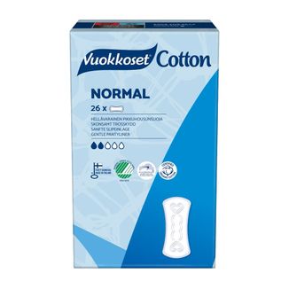 Vuokkoset Cotton, wkładki higieniczne, Normal, 26 sztuk - zdjęcie produktu