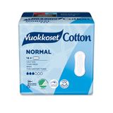 Vuokkoset Cotton, podpaski bez skrzydełek, Normal, 14 sztuk - miniaturka zdjęcia produktu