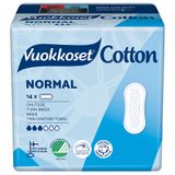 Vuokkoset Cotton, podpaski bez skrzydełek, Normal, 14 sztuk - miniaturka zdjęcia produktu
