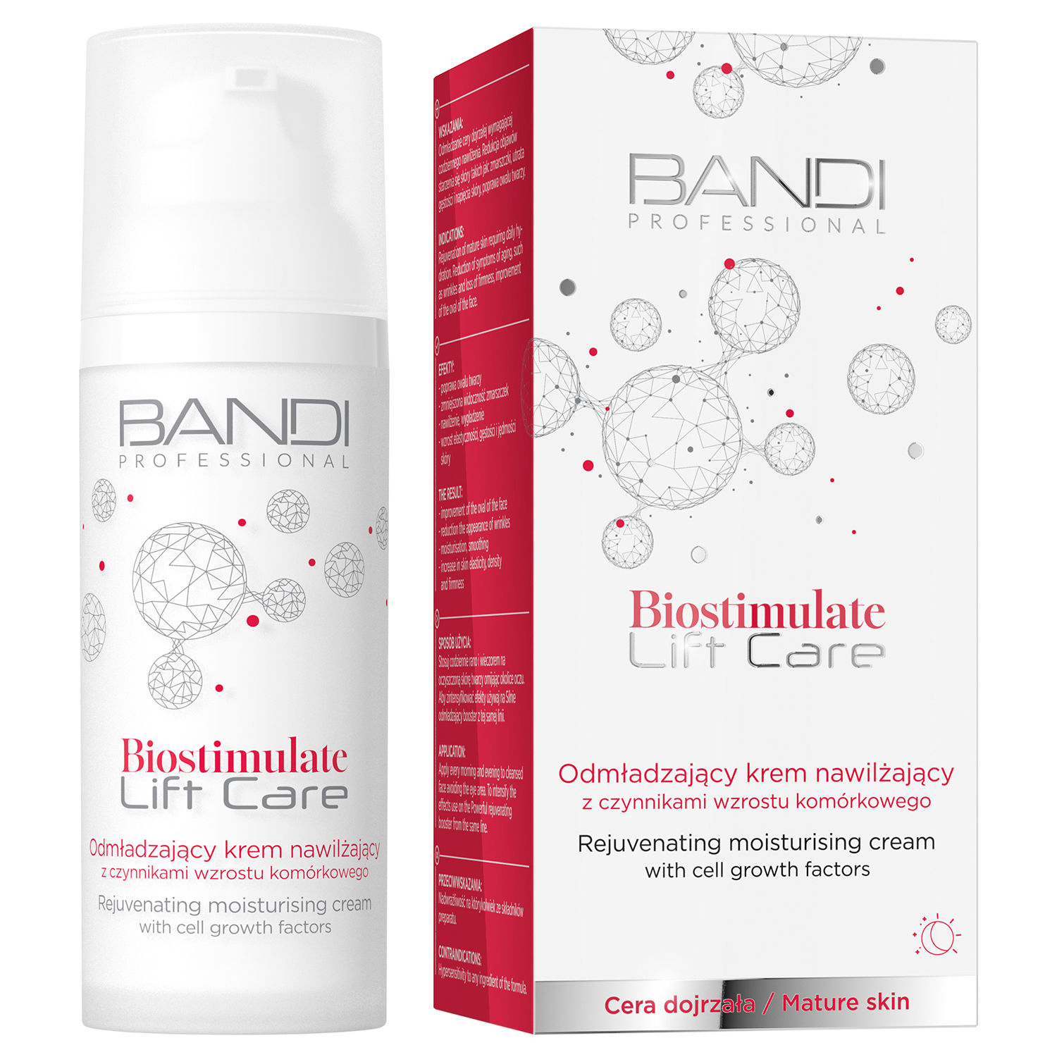 Nieznana Bandi Biostimulate Lift Care, odmładzający krem nawilżający z czynnikami wzrostu komórkowego, 50 ml