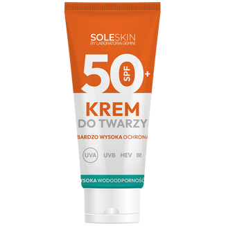 Soleskin, krem do twarzy, SPF 50+, 50 ml - zdjęcie produktu