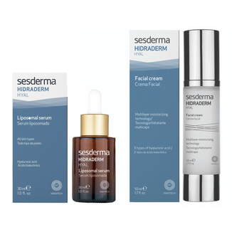 Zestaw Sesderma Hidraderm Hyal, liposomowe serum do twarzy, 30 ml + nawilżający krem do twarzy, 50 ml - zdjęcie produktu