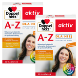 Zestaw Doppelherz aktiv A-Z Dla Niej, 2 x 30 tabletek - miniaturka zdjęcia produktu