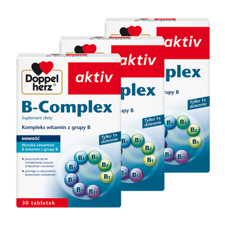 Zestaw Doppelherz aktiv B-Complex, 3 x 30 tabletek - zdjęcie produktu