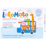 SEMA Lab, LokoMoto, smak pomarańczowy, 20 pastylek do ssania KRÓTKA DATA SEMA Lab, LokoMoto, smak pomarańczowy, 20 pastylek do ssania KRÓTKA DATA - miniaturka zdjęcia produktu