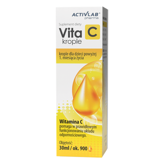Activlab Pharma Vita C, krople, dla dzieci powyżej 1 miesiąca, 30 ml - zdjęcie produktu