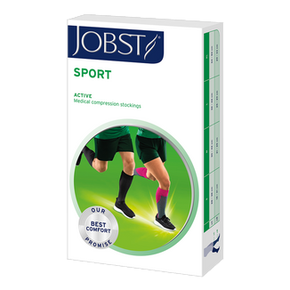 Jobst Sport, sportowe podkolanówki uciskowe, 20-30 mmHg, rozmiar M, szare/grafitowe - zdjęcie produktu