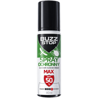 BuzzStop, płyn na meszki i komary, DEET 50%, 80 ml BuzzStop, płyn na meszki i komary, DEET 50%, 80 ml - zdjęcie produktu