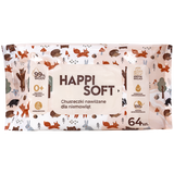 Happi Soft, chusteczki nawilżane dla niemowląt i dzieci, od urodzenia, 64 sztuki - miniaturka zdjęcia produktu