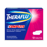 Theraflu Complete 500 mg + 65 mg, 12 tabletek powlekanych KRÓTKA DATA Theraflu Complete 500 mg + 65 mg, 12 tabletek powlekanych KRÓTKA DATA - miniaturka zdjęcia produktu