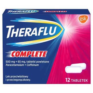 Theraflu Complete 500 mg + 65 mg, 12 tabletek powlekanych - zdjęcie produktu