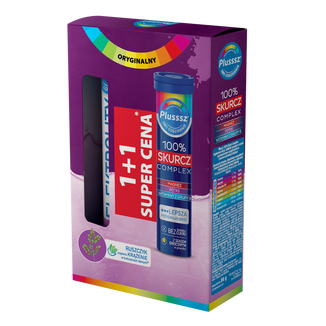 Zestaw Plusssz Elektrolity Senior 100% Complex, 24 tabletki musujące + 100% Skurcz Complex, 20 tabletek musujących USZKODZONE OPAKOWANIE - zdjęcie produktu