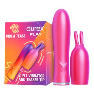 Durex Play Vibe & Tease, wibrator ze stymulującą końcówką 2w1 - zdjęcie produktu