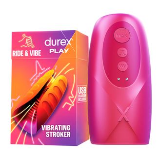 Durex Play Ride & Vibe, wibrujący masturbator męski z funkcją lizania - zdjęcie produktu