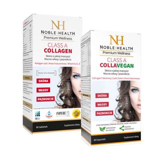 Zestaw Noble Health Class A Collagen, 90 kapsułek + Class A CollaVegan, 60 kapsułek - zdjęcie produktu