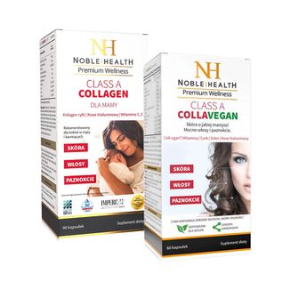 Zestaw Noble Health Class A Collagen Dla Mamy, 90 kapsułek + Class A CollaVegan, 60 kapsułek - zdjęcie produktu