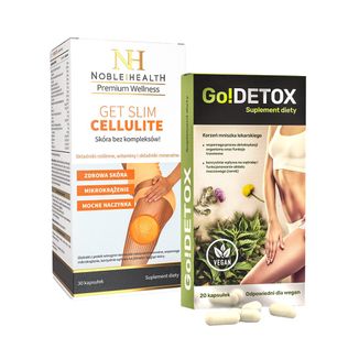 Zestaw Noble Health Get Slim Cellulite, 30 kapsułek + Go!Detox, 20 kapsułek - zdjęcie produktu