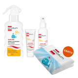 Zestaw Emolium Suncare SPF 50+, krem ochronny, 50 ml + spray ochronny, 100 ml + spray ochronny, 175 ml + ręcznik kąpielowy gratis - miniaturka zdjęcia produktu
