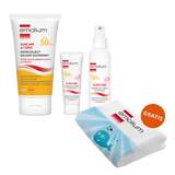 Zestaw Emolium Suncare SPF 50+, krem ochronny, 50 ml + spray ochronny, 100 ml + nawilżający balsam ochronny, 150 ml + ręcznik kąpielowy gratis - miniaturka zdjęcia produktu