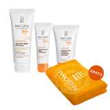 Zestaw Iwostin Solecrin SPF 50+, krem ochronny, 50 ml + emulsja ochronna, 50 ml + żelowy krem do ciała, 200 ml + ręcznik kąpielowy gratis - miniaturka zdjęcia produktu