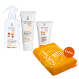 Zestaw Iwostin Solecrin SPF 50+, emulsja ochronna, 100 ml + spray ochronny, 175 ml + żelowy krem do ciała, 200 ml + ręcznik kąpielowy gratis - miniaturka zdjęcia produktu