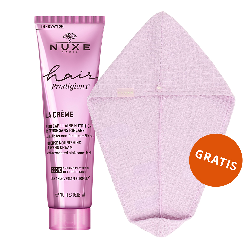 Nieznana Nuxe Hair Prodigieux, ochronny krem do włosów, bez spłukiwania, 100 ml + turban do włosów gratis — Składniki i ocena