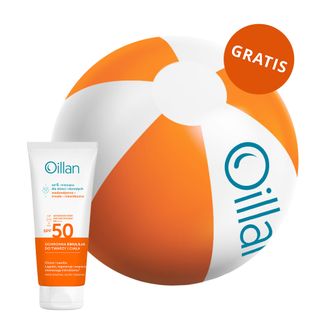Oillan Sun, ochronna emulsja do twarzy i ciała, SPF 50, 100 ml + piłka plażowa gratis - zdjęcie produktu