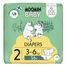 Moomin Baby, pieluchy, rozmiar 2, 3-6 kg, 56 sztuk - miniaturka  zdjęcia produktu