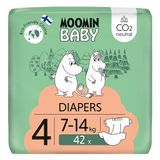 Moomin Baby, pieluchy, rozmiar 4, 7-14 kg, 42 sztuki - miniaturka zdjęcia produktu