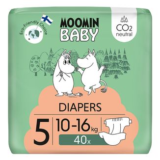 Moomin Baby, pieluchy, rozmiar 5, 10-16 kg, 40 sztuk - zdjęcie produktu