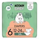 Moomin Baby, pieluchy, rozmiar 6, 12-24 kg, 34 sztuki - miniaturka zdjęcia produktu