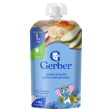 Gerber Junior Deser w tubce, banan, gruszka, jabłko, brzoskwinia, bez dodatku cukru, po 1 roku, 110 g - miniaturka zdjęcia produktu