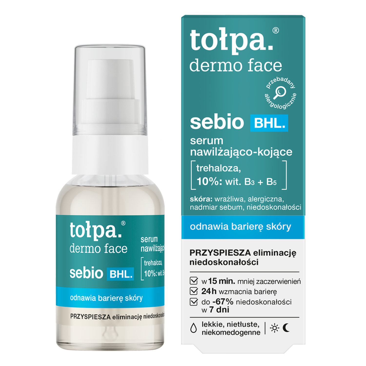 Tołpa Tołpa Dermo Face Sebio BHL, serum feuchtigkeitsspendend-beruhigend, 30 ml — Inhaltsstoffe und Bewertung