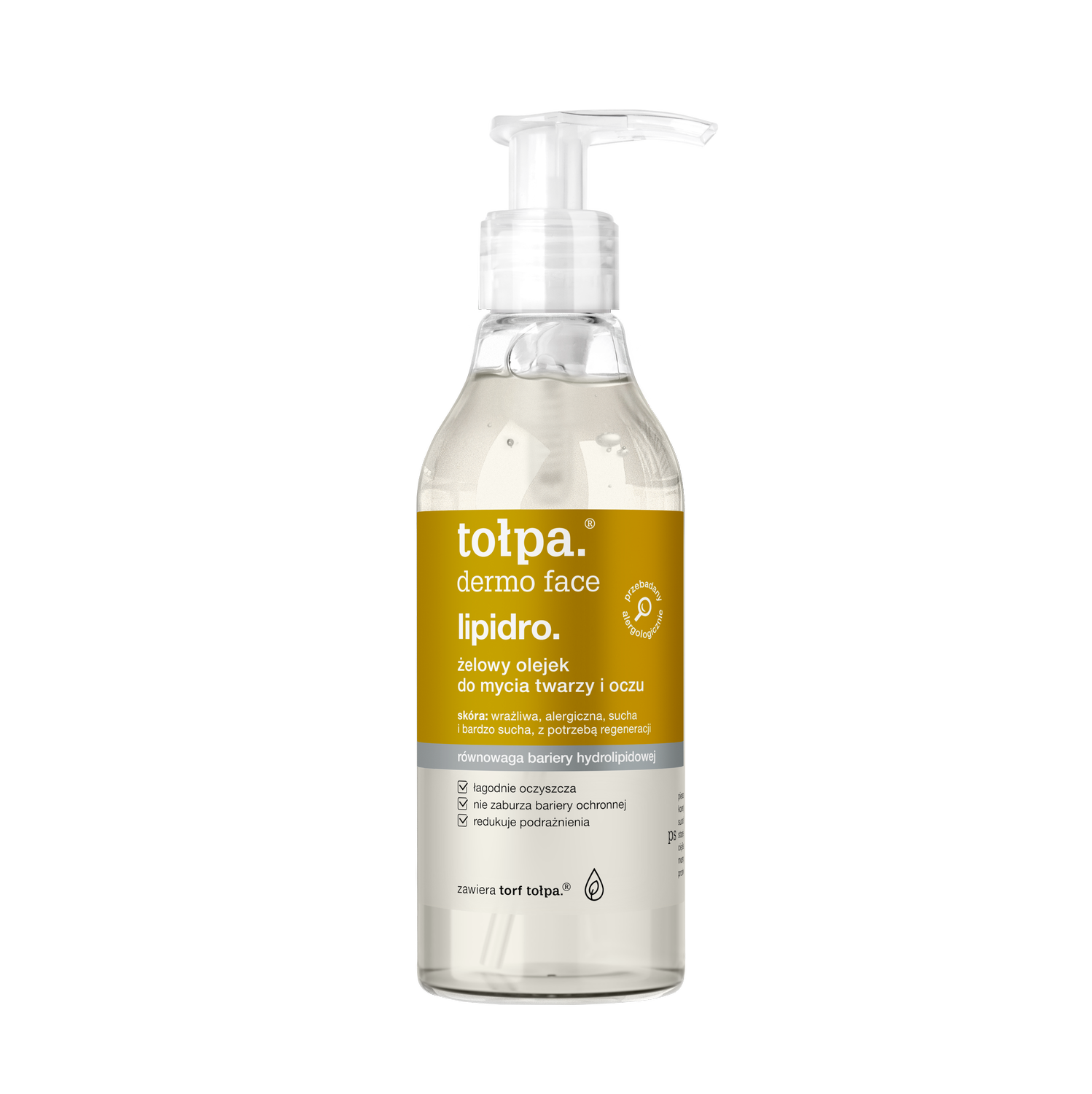 Tołpa Tołpa Dermo Face Lipidro, żelowy olejek do mycia twarzy i oczu, 195 ml