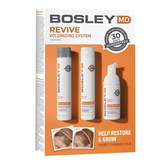 Zestaw BosleyMD Revive stymulujący porost włosów farbowanych, szampon, 150 ml + odżywka, 150 ml + pianka, 100 ml - zdjęcie produktu