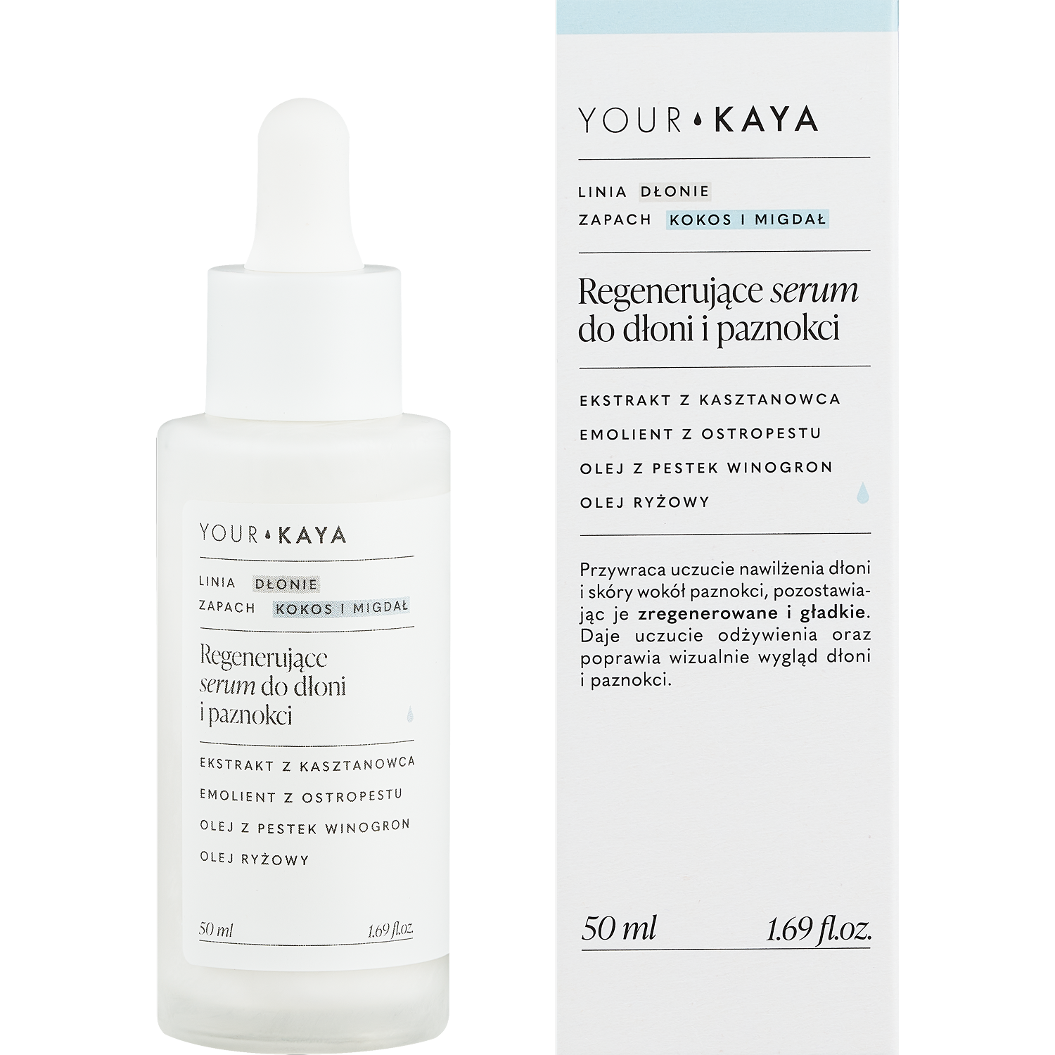 Your Kaya Your KAYA, regenerujące serum do paznokci i dłoni, 50 ml