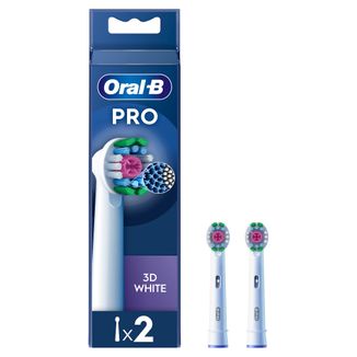 Oral-B Pro 3D White, końcówki wymienne do szczoteczki elektrycznej Clean Maximiser, 2 sztuki - zdjęcie produktu