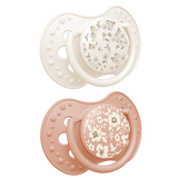 Lovi, smoczek uspokajający, silikonowy, dynamiczny, Blossom Ivory, 0-3 miesiące, 2 sztuki - miniaturka zdjęcia produktu