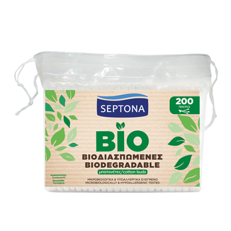 Septona Ecolife, biodegradowalne patyczki higieniczne, 200 sztuk - zdjęcie produktu