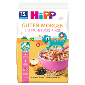 HiPP Chrupiące kółka wielozbożowe Bio, po 15 miesiącu, 120 g - zdjęcie produktu