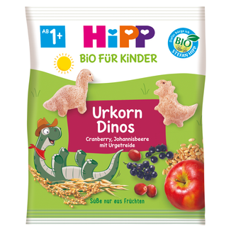 HiPP chrupiące dinozaury Bio, owocowe, po 1 roku, 30 g - zdjęcie produktu