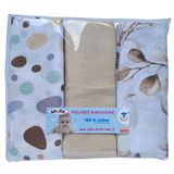 Weber, pieluchy muślinowe, 70 x 80 cm, 100% bawełna, kolorowe, 3 sztuki - miniaturka zdjęcia produktu