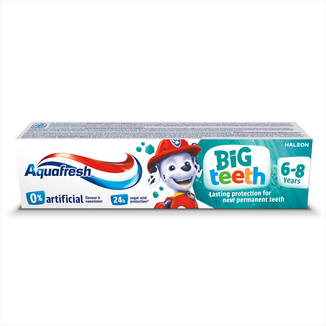 Aquafresh Big Teeth, pasta do zębów dla dzieci, 6-8 lat, Psi Patrol, 50 ml USZKODZONE OPAKOWANIE - zdjęcie produktu