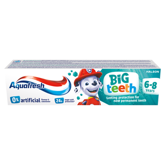 Aquafresh Big Teeth, pasta do zębów dla dzieci, 6-8 lat, Psi Patrol, 50 ml - zdjęcie produktu