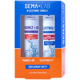 Zestaw SEMA Lab Elektrolity, smak owoców tropikalnych, 20 tabletek musujących + SEMA Lab Magnez + B6, smak grejpfrutowy, 20 tabletek musujących - miniaturka zdjęcia produktu
