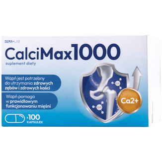 SEMA Lab CalciMax 1000, 100 kapsułek KRÓTKA DATA - zdjęcie produktu