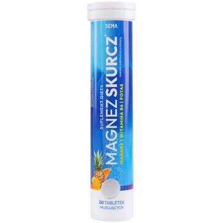 SEMA Magnez Skurcz, smak owoców tropikalnych, 20 tabletek musujących - zdjęcie produktu