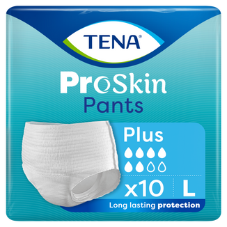 Tena Pants ProSkin, majtki chłonne, rozmiar L, 100-135 cm, Plus, 10 sztuk - zdjęcie produktu