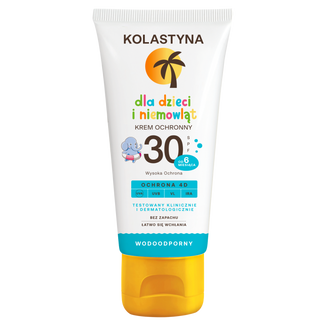Kolastyna Dla Dzieci i Niemowląt, krem ochronny, od 6 miesiąca, SPF 30, 75 ml KRÓTKA DATA Kolastyna Dla Dzieci i Niemowląt, krem ochronny, od 6 miesiąca, SPF 30, 75 ml KRÓTKA DATA - zdjęcie produktu